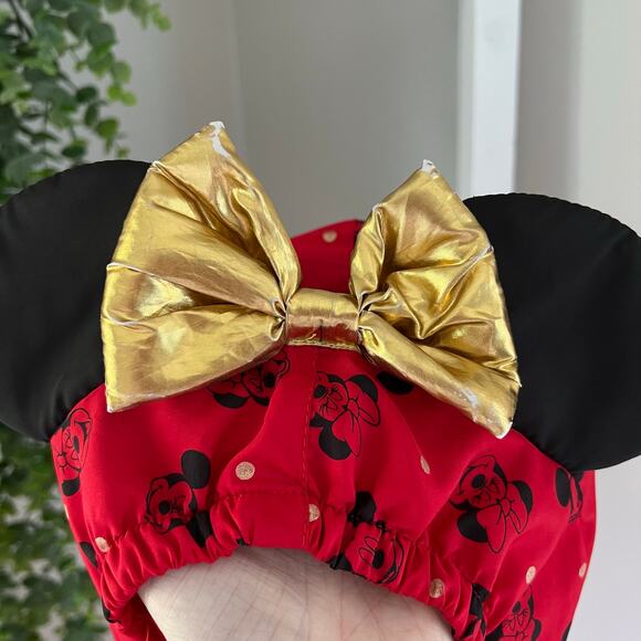 Disney Minnie Mouse Red Polka Dot Rain Jacket Hooded with Ears Girl’s size 5 - Picture 10 of 13